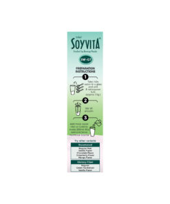 SOYVITA - SWEETENED  GREEN TEA EXTRACT | LACTOSE FREE | ENRICHED SOY BEVERAGE POWDER | Serves-15 (500 Gms) | RIGHT SIDE VIEW
