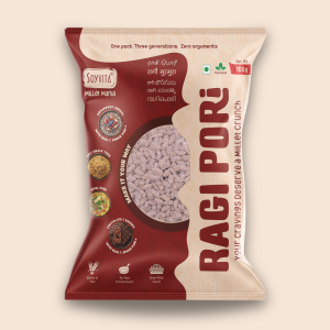 Ragi Pori | Smart Millet Crunch | Anytime Snack | 100 Gms | Pack of 3