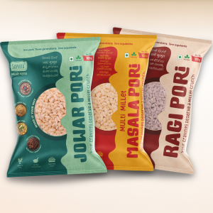 Millet Pori Combo | Smart Millet Crunch | Anytime Snack | 100 Gms | Ragi Pori-Jowar Pori-Multi Millet Masala Pori Pack of One Each